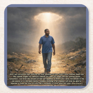 Never separated from God Square Paper Coaster