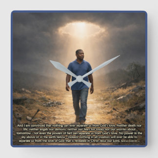 Never separated from God Square Wall Clock