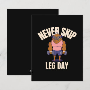Never skip leg day holiday card