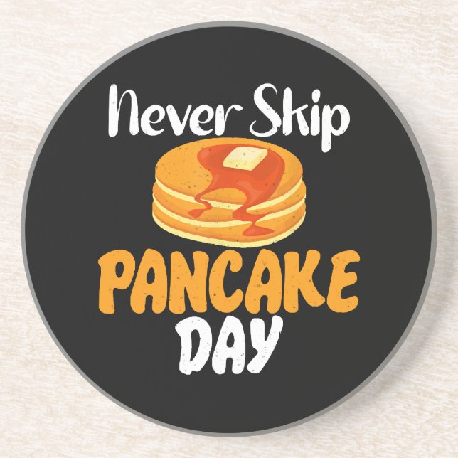 Never skip Pancake Day Coaster (Front)