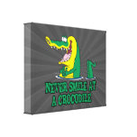 never smile at a crocodile gallery wrap canvas