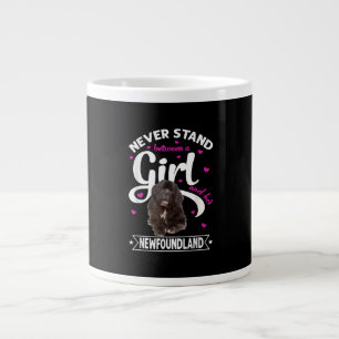 Never stand between a girl and her newfoundland large coffee mug