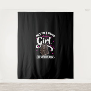 Never stand between a girl and her newfoundland tapestry