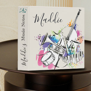 Never Stop Dreaming Music Notes Inspirational Binder