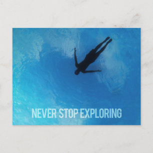 Never Stop Exploring Postcard