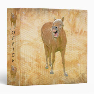 Never stop laughing! Funny horse painting 3 Ring B Binder