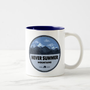 Never Summer Mountains Colorado Camping Two-Tone Coffee Mug