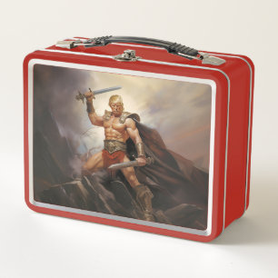 Never Surrender Fantasy Trump Barbarian of Freedom Metal Lunch Box