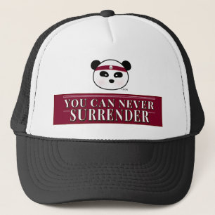 Never Surrender Leon The Panda Bear Trucker Hat