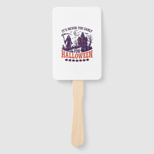 Never Too Early Halloween Grim Reaper Haunted Hous Hand Fan