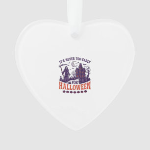 Never Too Early Halloween Grim Reaper Haunted Hous Ornament