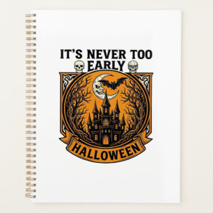 Never Too Early Halloween Haunted House Moon Bat_1 Planner
