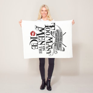 Never Too Many Men (Hockey) Fleece Blanket