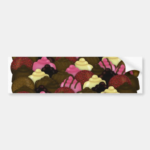 Never Too Much Chocolate - Valentines Day Candy Bumper Sticker