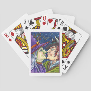 NEVER TOO OLD FOR ROMANCE, WITCH & WARLOCK IN LOVE PLAYING CARDS