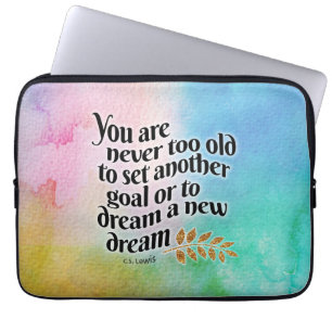 Never too old to dream laptop sleeve