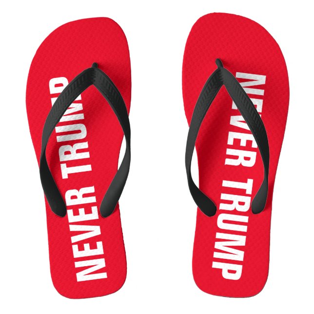 NEVER TRUMP FLIP FLOPS (Footbed)