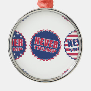 never trump metal ornament