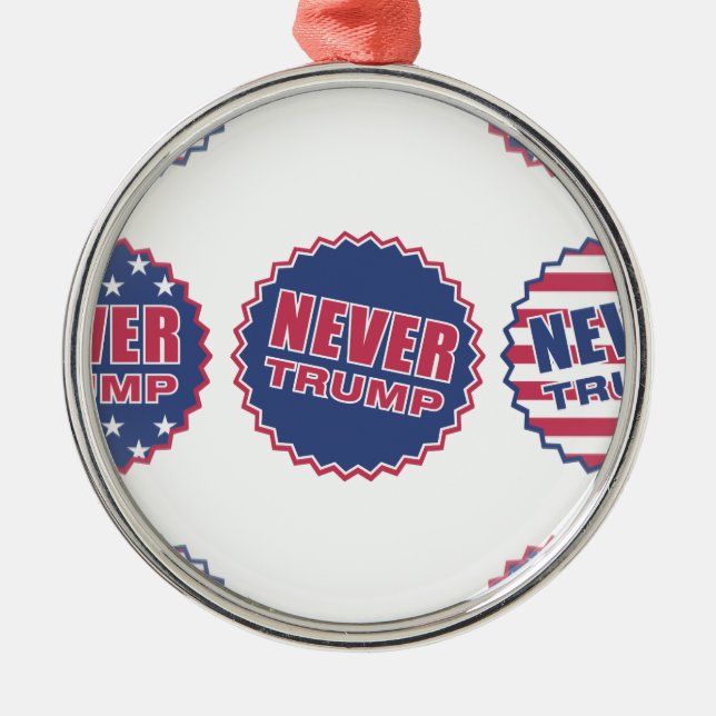 never trump metal ornament (Front)