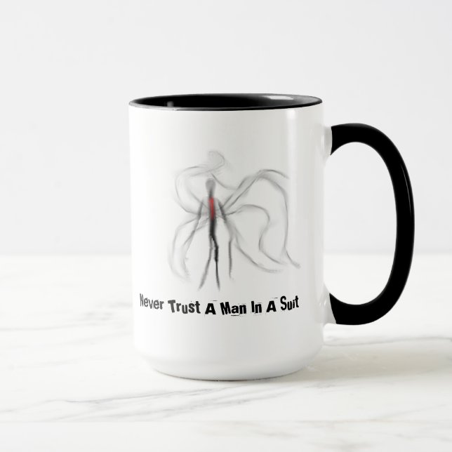 Never Trust A Man In A Suit Slenderman Mug (Right)