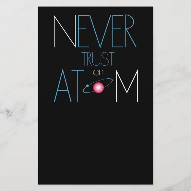 Never trust atom flyer (Front)
