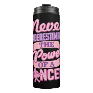 Never Underestimate A Dancer Cute Ballerina Dancer Thermal Tumbler