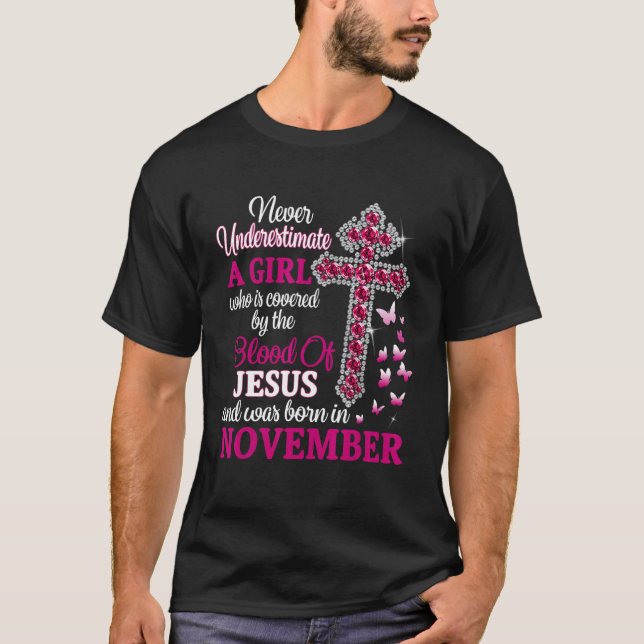 Never underestimate a girl who is covered by the b T-Shirt (Front)