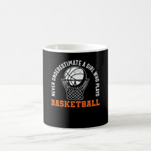 Never Underestimate a Girl Who Plays Basketball Coffee Mug