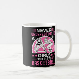 Never Underestimate A Girl Who Plays Basketball Wo Coffee Mug