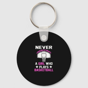 Never Underestimate A Girl Who Plays Sketll 1 Keychain