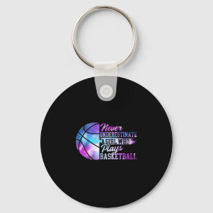 Never Underestimate A Girl Who Plays Sketll Keychain