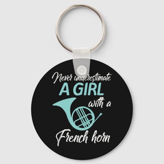 Never Underestimate A Girl With A Guitar If you ha Keychain (Front)