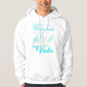Never Underestimate a Girl with A Violin Gift Tan Hoodie