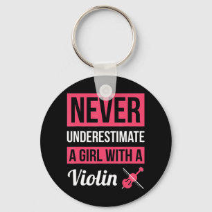 Never Underestimate a Girl with Brazilian Roots Br Keychain