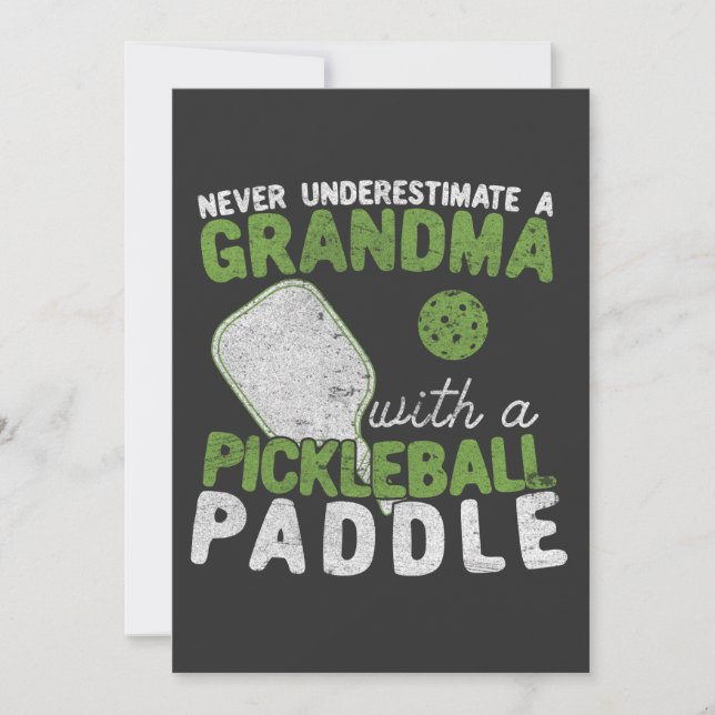 Never Underestimate A Grandma with a Pickleball Invitation (Front)