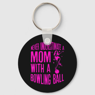 Never Underestimate A Mom With A Motorcycle Solid  Keychain