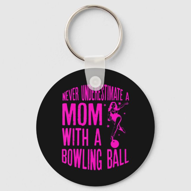 Never Underestimate A Mom With A Motorcycle Solid  Keychain (Front)