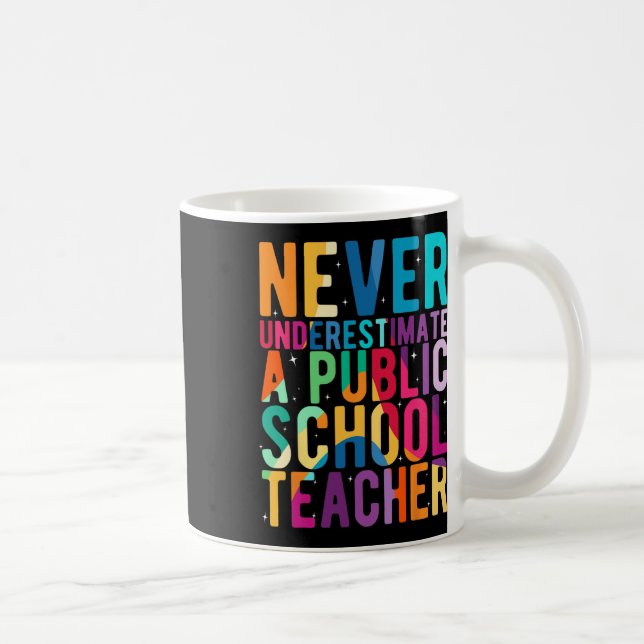 Never Underestimate A Public School Teacher Harris Coffee Mug (Right)