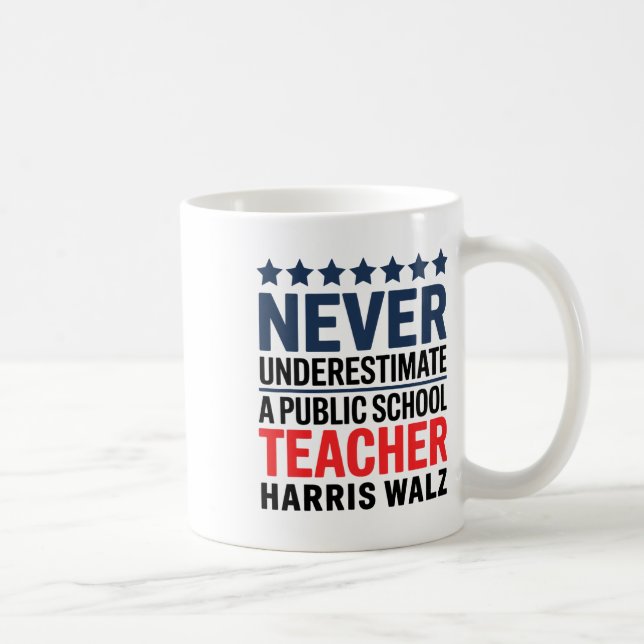 Never Underestimate A Public School Teacher Harris Coffee Mug (Right)