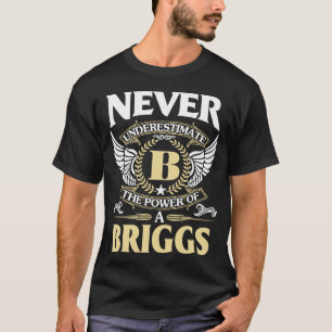 Never Underestimate A The Power Of BRIGGS Name T-Shirt