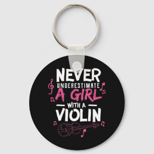 Never Underestimate A Violin Player Musicians T Sh Keychain