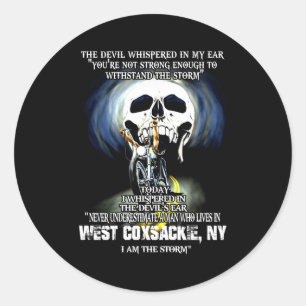 Never Underestimate A West Coxsackie Ny Man  Classic Round Sticker