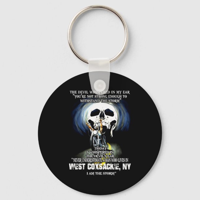 Never Underestimate A West Coxsackie Ny Man  Keychain (Front)