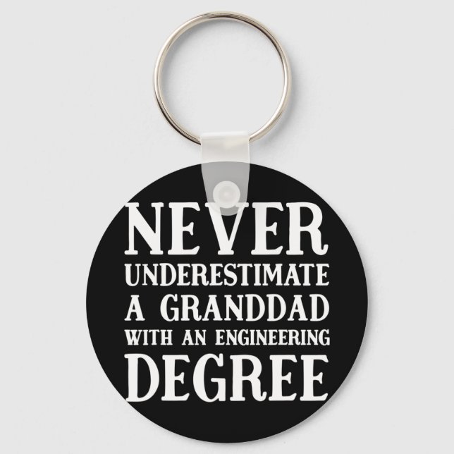 Never Underestimate An Engineer Granddad Our Garme Keychain (Front)