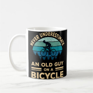 Never Underestimate An Old Guy On A Bicycle Funny  Coffee Mug