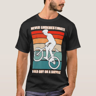 Never Underestimate An Old Guy On A Bicycle Retro T-Shirt
