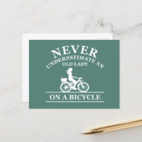 Never underestimate an old lady on a bicycle 