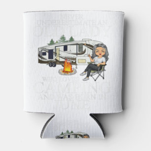 Never Underestimate An Old Lady Who Loves Camping Can Cooler