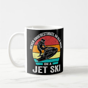 Never Underestimate an old man on a jet ski Vintag Coffee Mug
