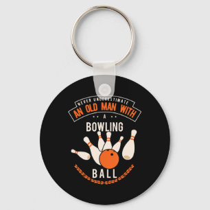 Never underestimate an old man with a bowling ball keychain